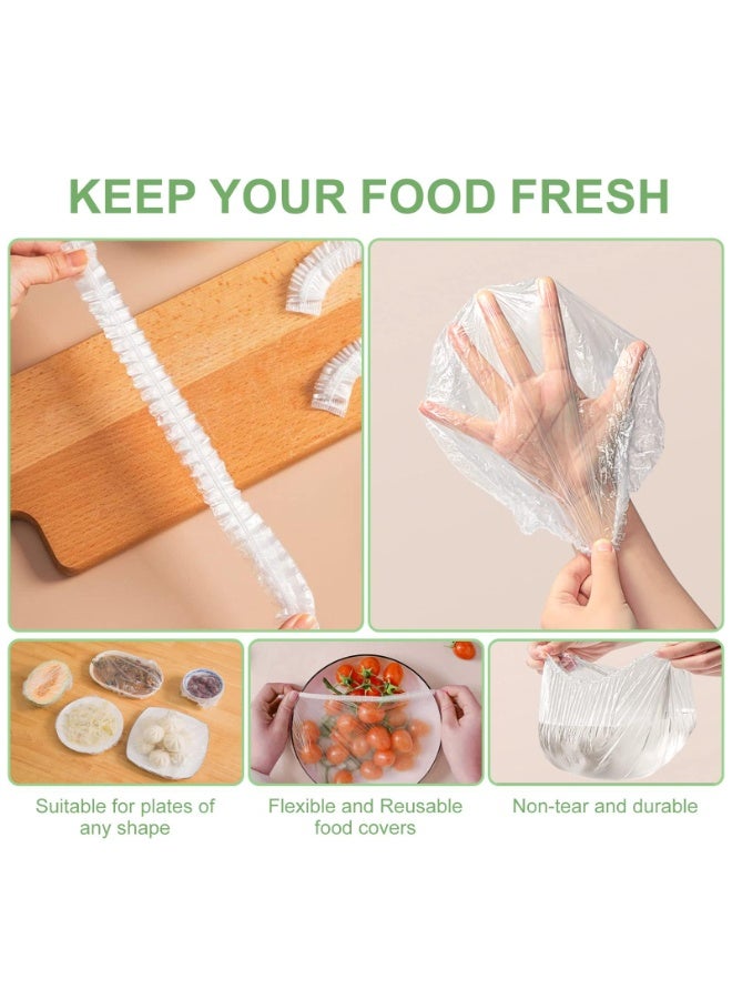 fantasize Plastic Wrap Storage Box with 100pcs Plastic Wrap, Multi-functional Wall-Mounted Cling Film Dispenser, Large Capacity Fresh Keeping Bag Storage Box for Kitchen, Vegetable Fruit Food (Green) - Image 3